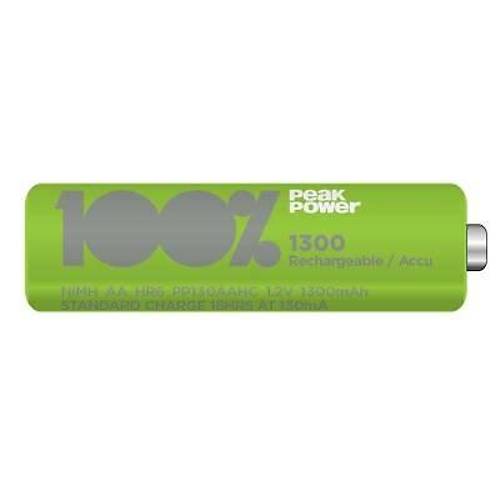 PeakPower 1300mAh 4'l AA arj Edilebilir Pil
