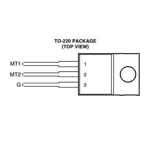 TIC206M - TO220 3A 600V Triyak