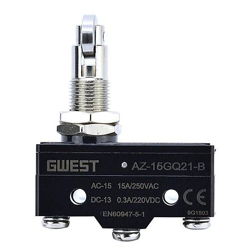 Gwest AZ-15GQ21-B Yan Dik Metal Makaral Mikro Switch 15A 1NO + 1NC
