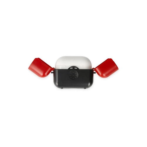 Newface Airpods 3 (3.nesil) Basmal Klf - Siyah-Krmz