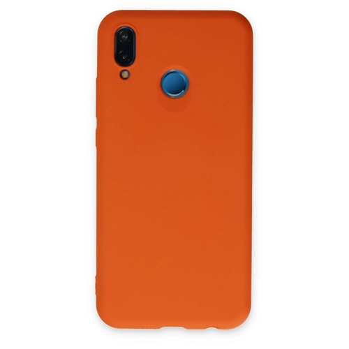Newface Huawei P20 Lite Klf Nano ii Kadife Silikon - Turuncu