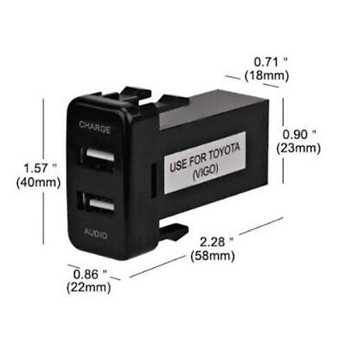 2'li USB arj Soket Paneli - arj + Ses