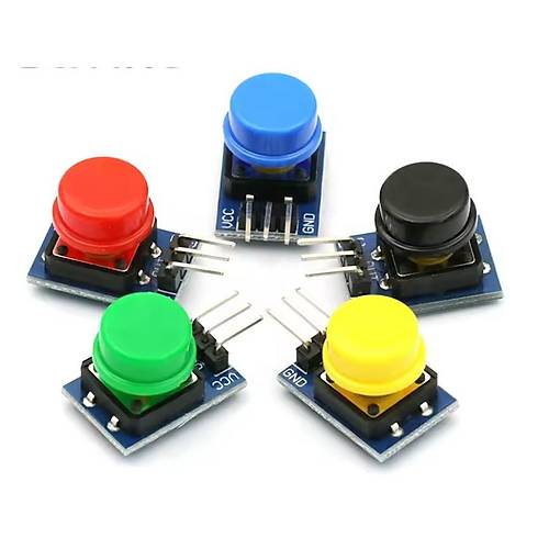 12x12mm Push Buton Switch Modl Siyah Kapak 1 Adet