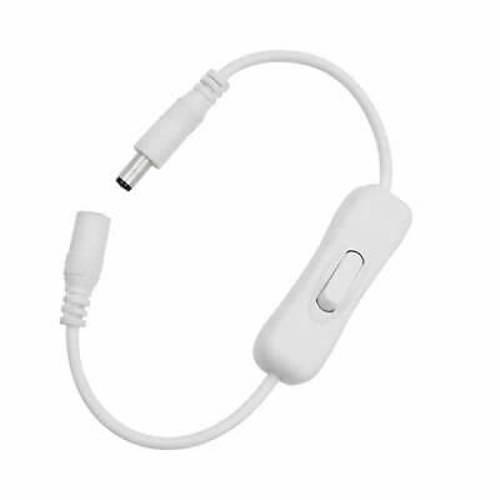 Anahtarl� DC Adapt�r Uzatma Kablosu - Beyaz