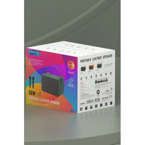 Konfulon F31 50W Srcl 2 Adet Mikrofonlu BT 5.2 Kablosuz Hoparlr - Siyah