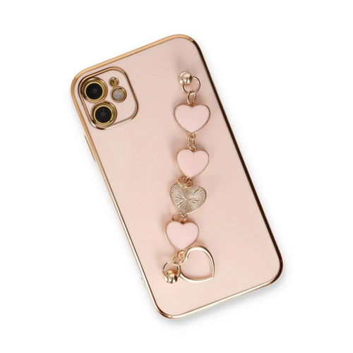 Newface iPhone 12 Kılıf Esila Silikon - Pudra