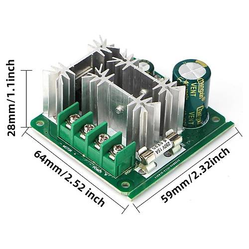 15A 6-90V PWM DC Motor Src Motor Hz Kontrol Modl