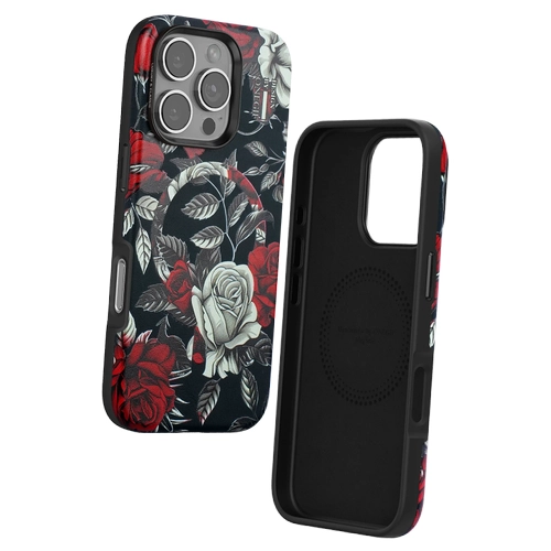 Onegif iPhone 16 Pro Flower Series Magsafe Kapak - Siyah