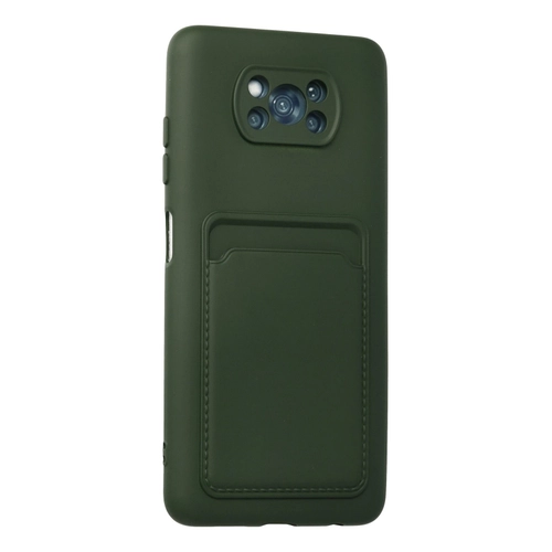 Newface Xiaomi Pocophone X3 Klf Kelvin Kartvizitli Silikon - Koyu Yeil