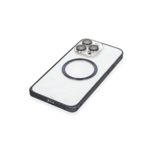 Joko iPhone 15 Pro Klf Metal Bumper Magneticsafe Kapak - Lacivert