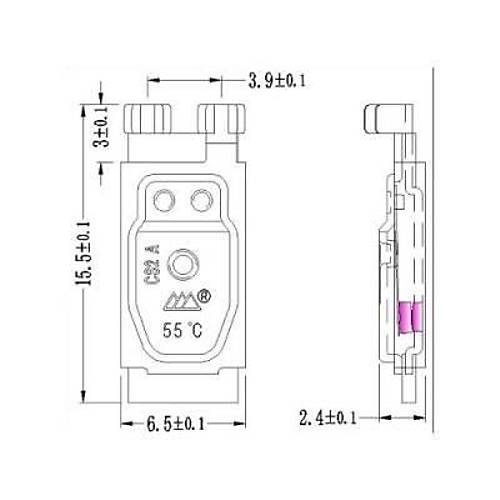 CS2A 250V 8A NC 140 C Metal Termostat