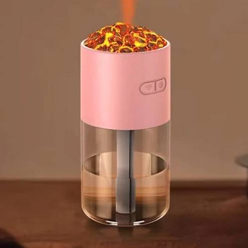 Divex Yanarda Grnml Hava Nemlendirici Volcano Humidifier Pembe H-42