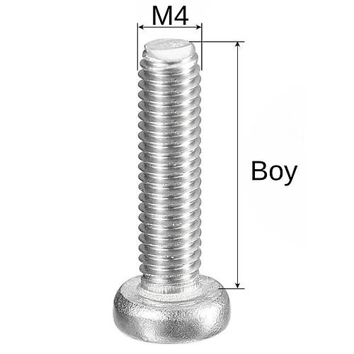 M4X20mm YSB Vida  DIN7985 (Yldz Silindir Bal Civata)