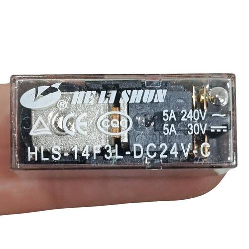 24V 5A ift Kontak Rle - HLS-14F3L-DC24V-C