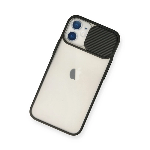 Newface iPhone 11 Klf Palm Buzlu Kamera Srgl Silikon - Siyah