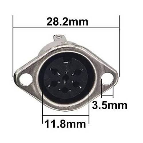 8 Pin Di�i DIN Konnekt�r - Flan�l� Panel Tipi