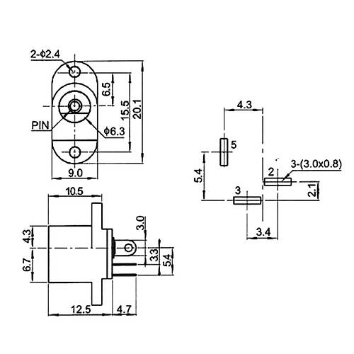 IC-258F DC Jak 2.1mm Kulakl Tip