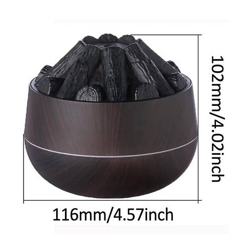 Divex Kmr Atei Grnml Hava NemlendiriciCharcoal Fire HumidifierSiyah H-55
