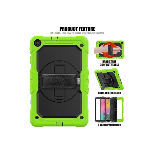 Newface Samsung Galaxy T510 Tab A 10.1 Klf Pars Tablet Kapak - Yeil