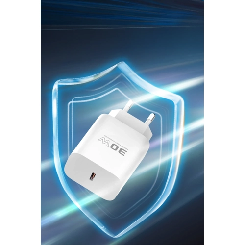 Konfulon C87C 30W Type-C kl Ekstra DL50 1M Type-C to Lightning Kablolu PD arj Cihaz - Beyaz