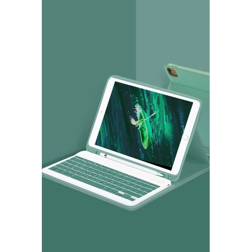Newface Samsung Galaxy X510 Tab S9 FE 11 Klf KC01 Smart Klavyeli Tablet Klf - Koyu Yeil