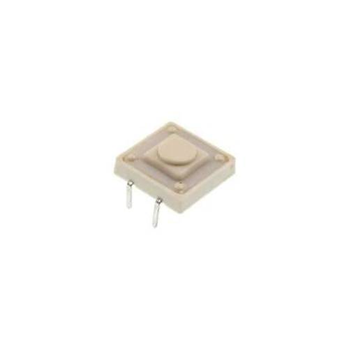 12x12x4.3mm 4 Pinli Beyaz Push Buton - Tact Switch