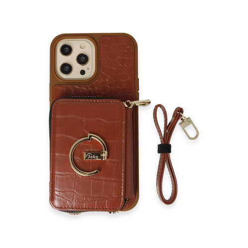 Joko iPhone 13 Pro Max Klf Ermes Kapak - Kahverengi