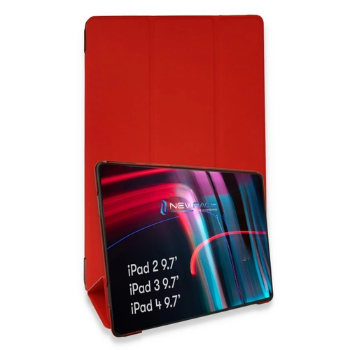 Newface iPad 4 9.7 Klf Tablet Smart Klf - Krmz