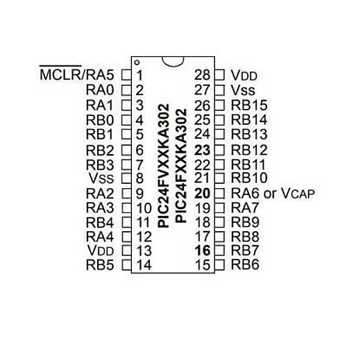 PIC24FV32KA302-I/SP DIP-28 32MHz Mikrodenetleyici