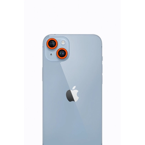 Newface iPhone 13 Neon Fosforlu Kamera Lens - Turuncu