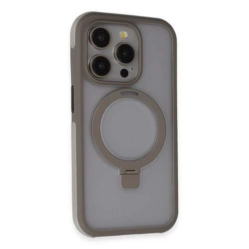 Joko iPhone 15 Pro Zorda Airbag Magsafe Standl Kapak - Titan Gri
