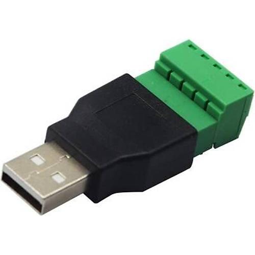 USB Erkek - 5'li Klemens evirici / USB 2.0 to 5-Pin Terminal