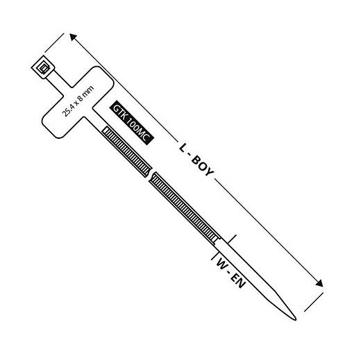 Gwest GTK-100MC 100x2.5mm Etiketli Kablo Ba 100 Adet