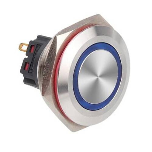 28B-P1-E 28mm Dz Yayl Ikl Metal Buton - Mavi