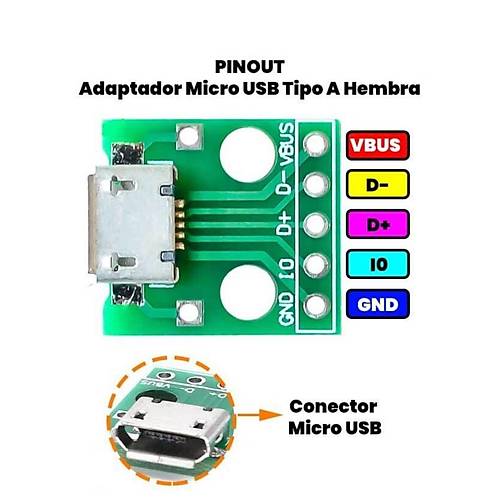 Mikro Usb Dip Dntrc - Dii - evirici 2.54mm