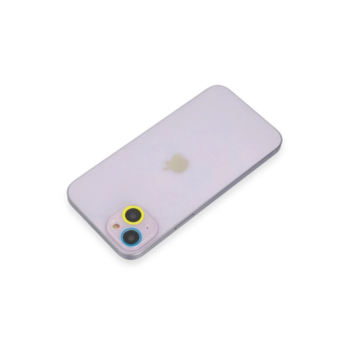 Newface iPhone 13 Renkli Kamera Lens Koruma Cam - Sar-Mavi