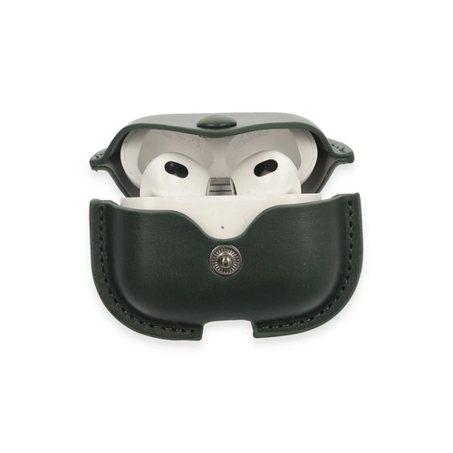 Newface Airpods 3 (3.nesil) anta Deri Klf - Haki Yeil