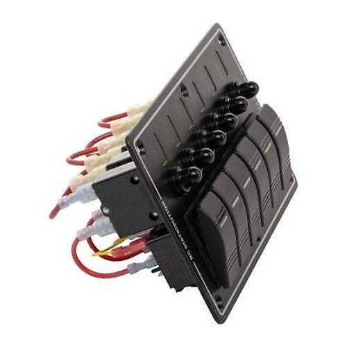 6'l ON-OFF Krmz Ikl Anahtar Switch Panel - Ar Akm Korumal