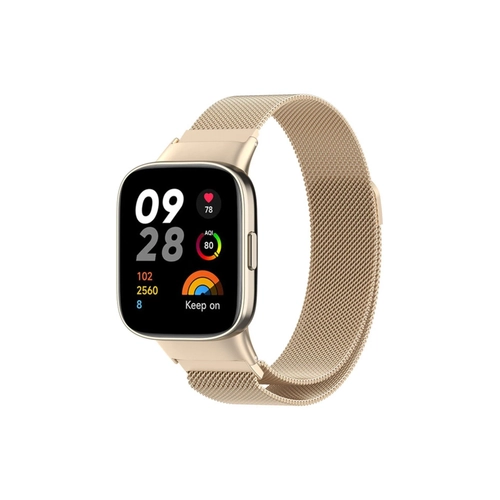 Newface Xiaomi Redmi Watch 3 Metal Mknatsl Kordon - Metalik Gold