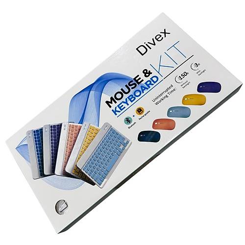 Divex Bluetooth Balantl arjl Mouse Klavye Seti SiyahDK-10