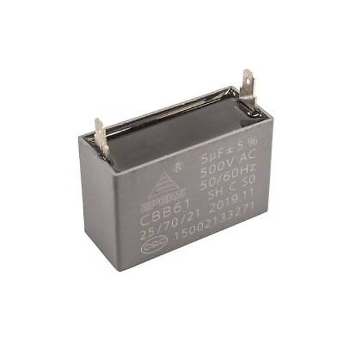 CBB61 5uF 500VAC Kutulu Kondansatr