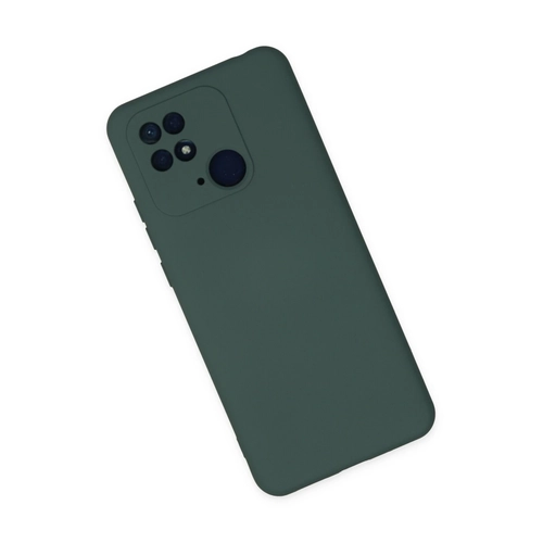 Newface Xiaomi Redmi 10C Klf Nano ii Kadife Silikon - Koyu Yeil