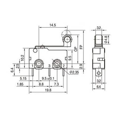KW11-3Z Micro Switch Makaral 3-Pin