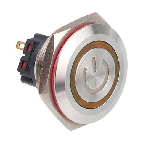 30B-P1-EC 30mm Dz Yayl Ikl Power Metal Buton - Sar