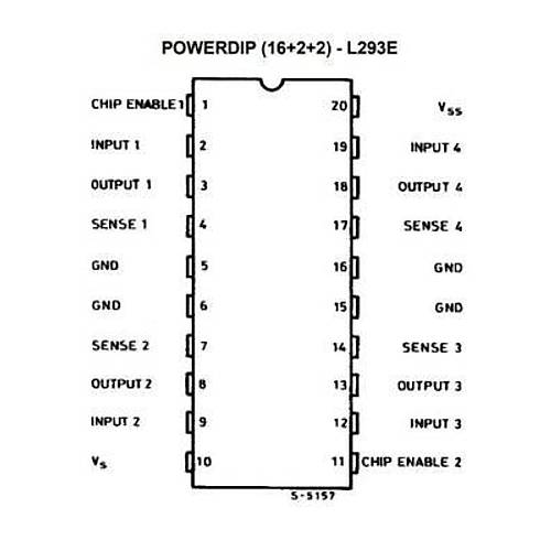 L293E DIP-20 Motor Sürücü Entegresi