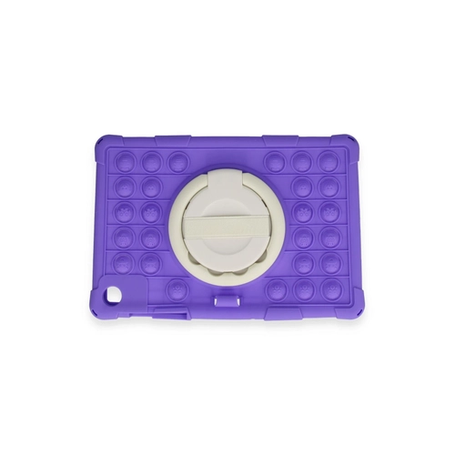 Newface Samsung Galaxy Tab A9 Klf Patpat El Tutma Aparatl Standl Tablet Silikon - Mor