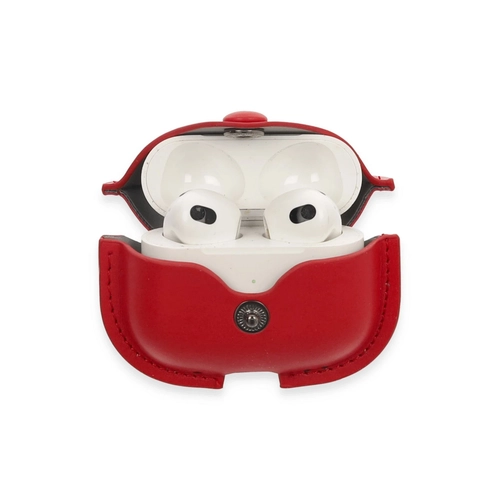 Newface Airpods 3 (3.nesil) anta Deri Klf - Krmz