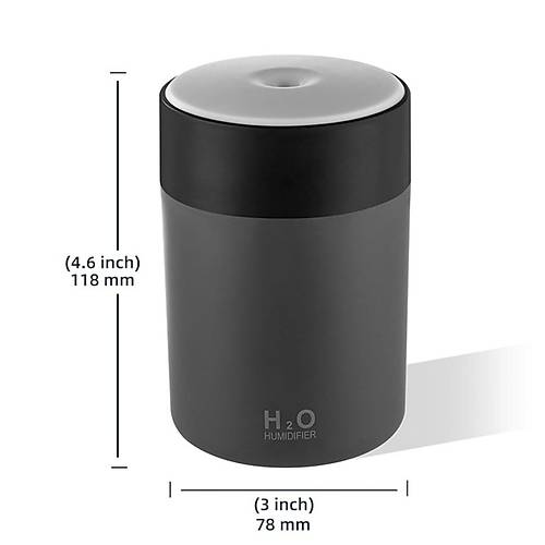 DivexUSB Led Ikl Hava Nemlendirici Colorful Humidifier Gri H-41