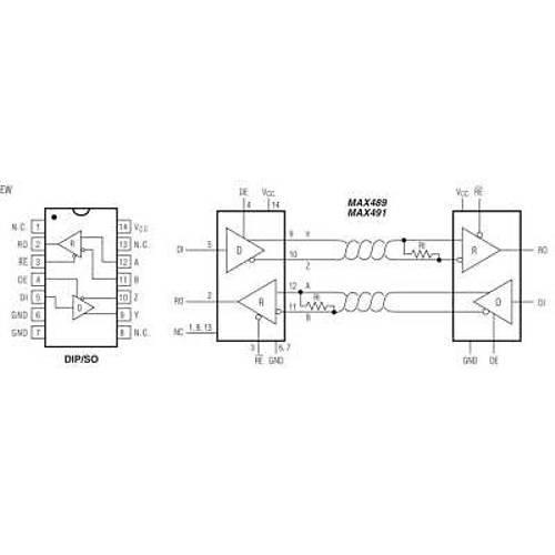 MAX489 SMD SO14 Entegre