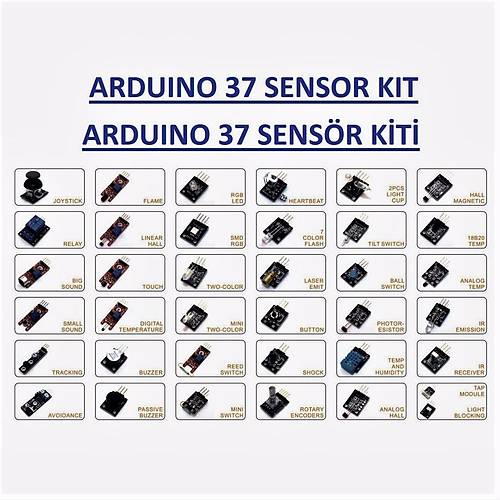 Arduino Uyumlu Sensr Modl Seti Sensor Kit 37 Para Karton Kutulu